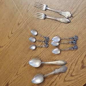 Bundle of 10 Vintage Silverware